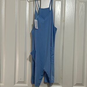 Blue Sleeveless Jumpsuit